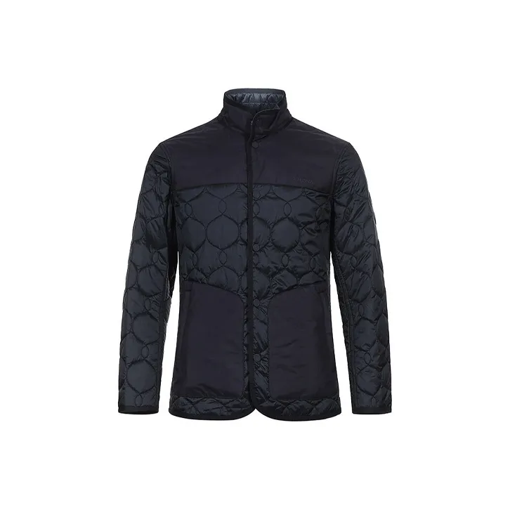 Zzegna FW21 Однотонный Воротник-стойка Пуховая Куртка Мужская Черная