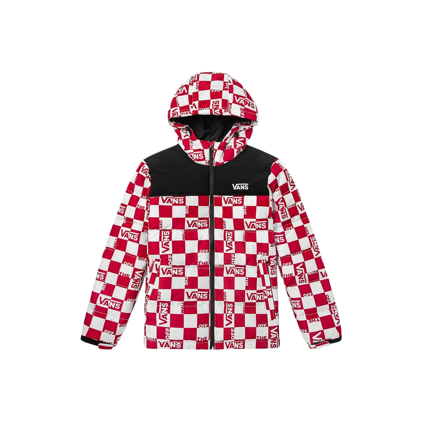 Vans Down Jackets Men's Red White Plaid