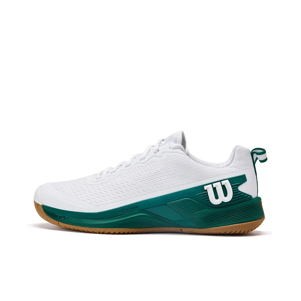 Wilson RUSH PRO 4.5 Support Abrasion Resistant Coverage Low Top Tennis Shoes Men's White Green