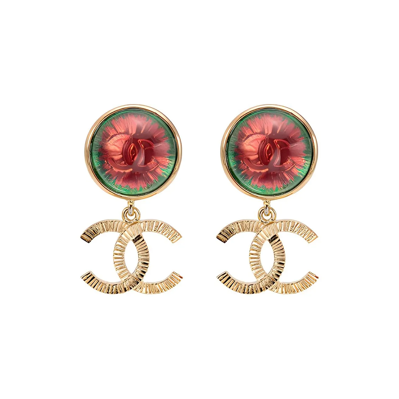 CHANEL Earrings Women's Gold