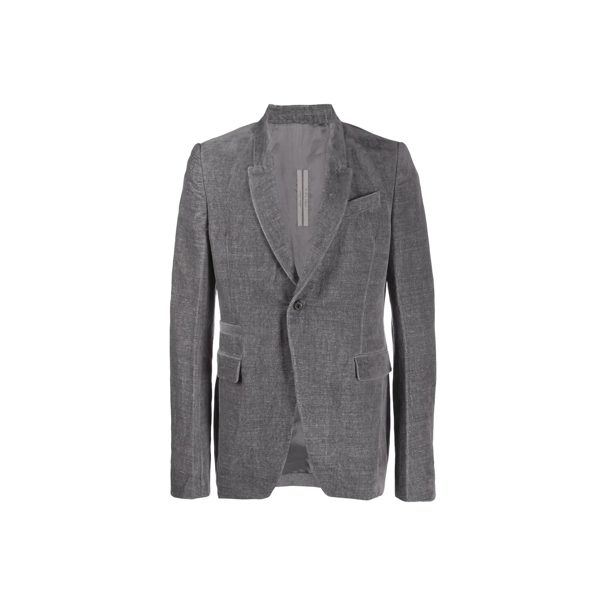 RICK OWENS Velvet Front Button Blazer
