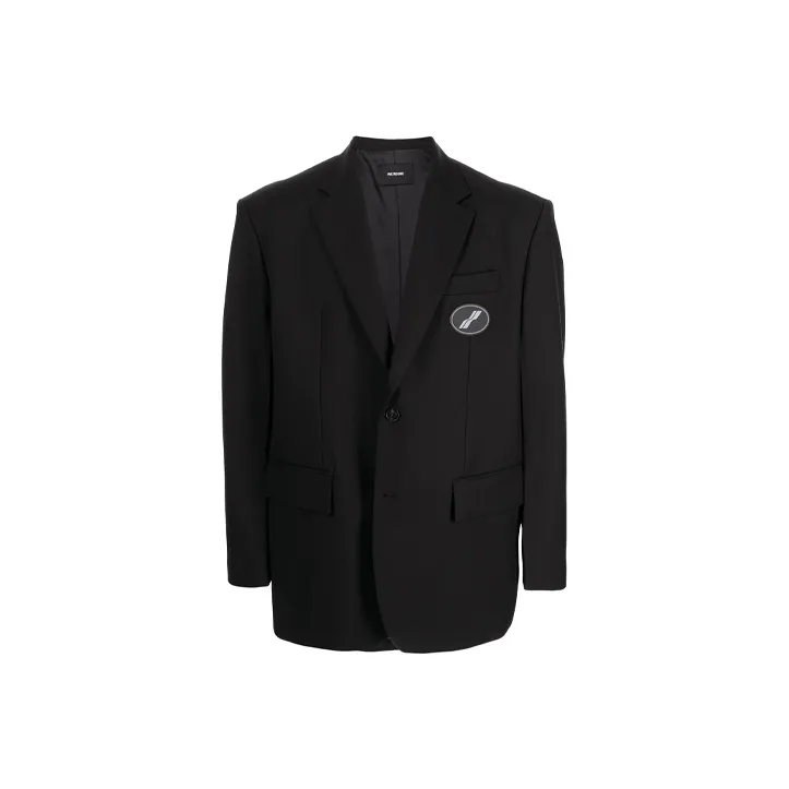 WE11DONE Logo Patch Long Sleeved Oversized Blazer