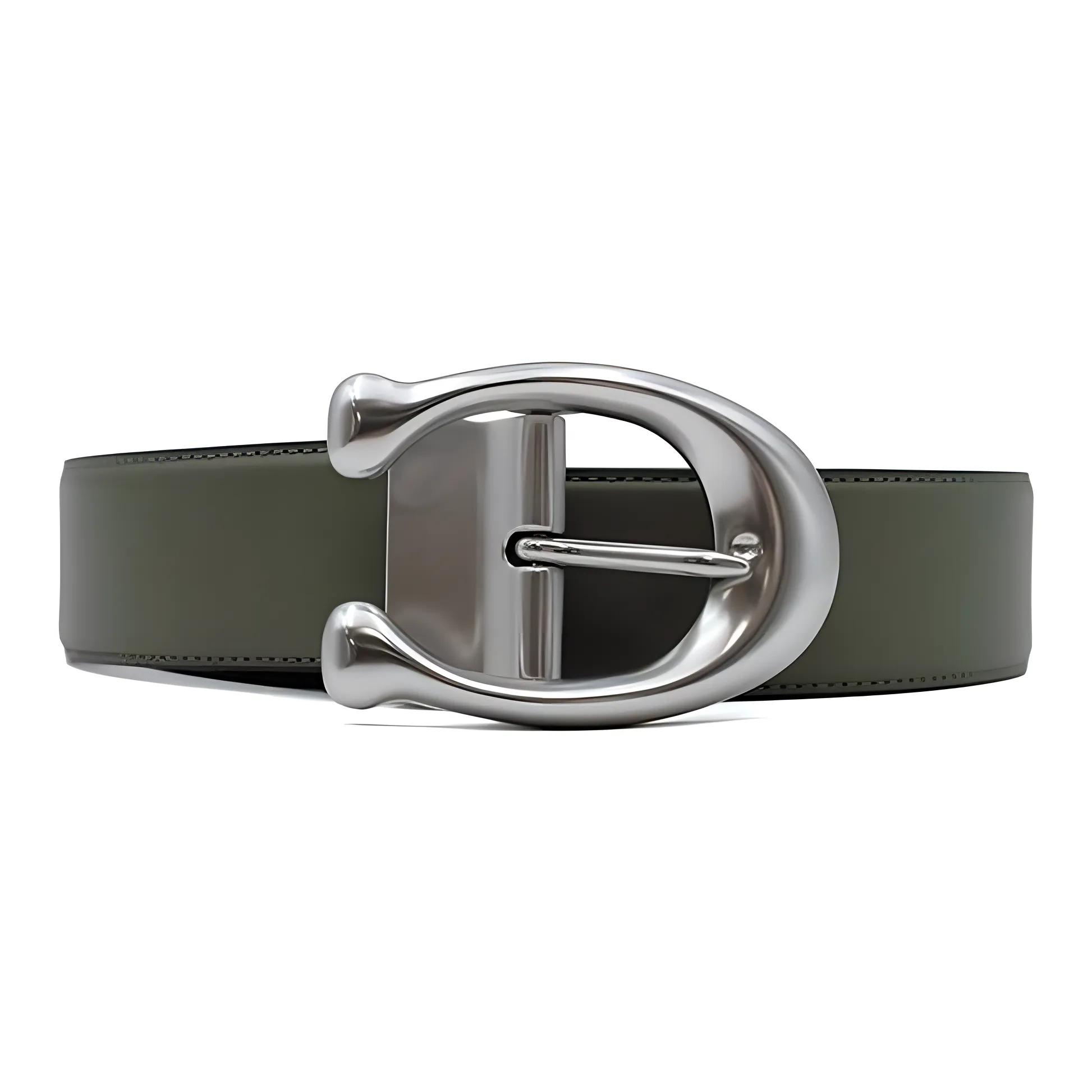 COACH Minimalist Style Casual Fashion Pin Buckle Leather Belts Men's Width  3.5cm