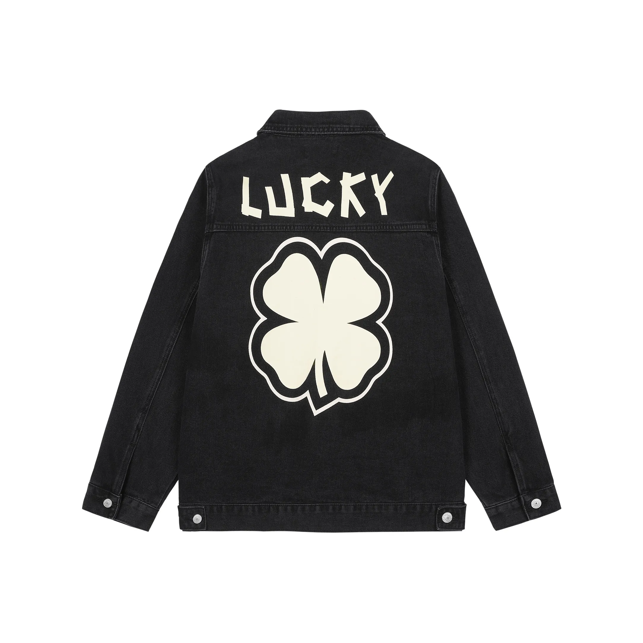 LUCKY BRAND Denim Jackets Unisex Black