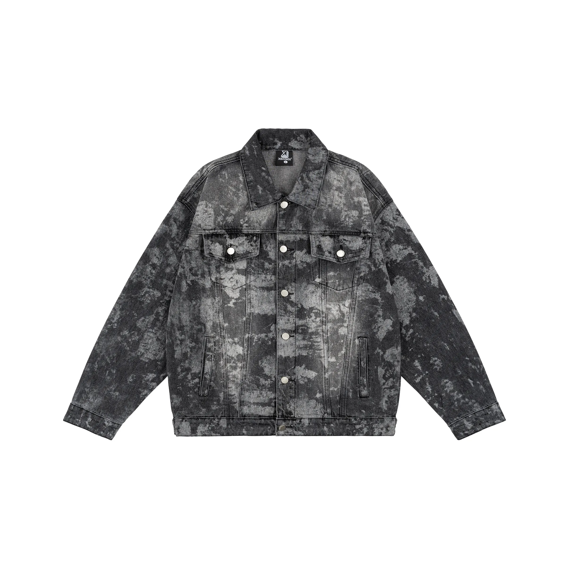 XINYINSU Denim Jacket Unisex Gray