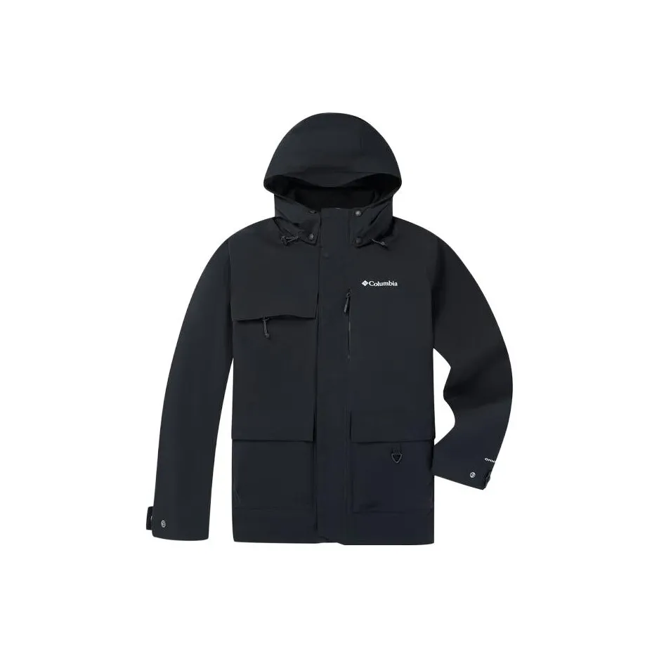 Columbia совместный бренд Водонепроницаемый Ветрозащитный Дышащий Термический Водоотталкивающий Ветровка Мужской Черный
