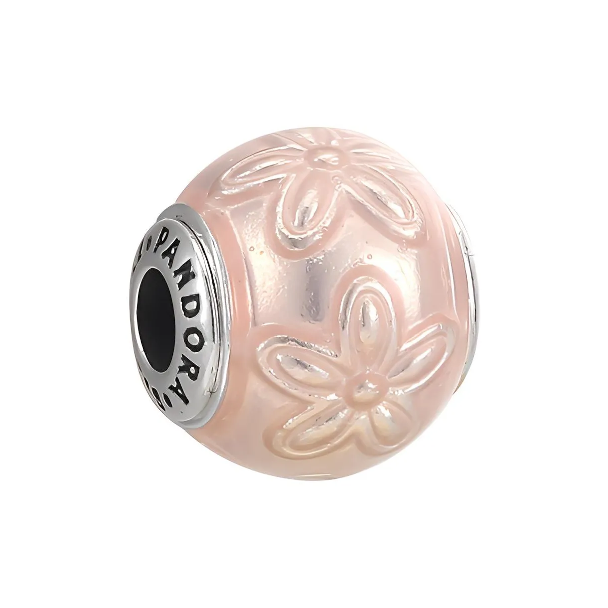 Pandora, стерлинговое серебро 925 пробы, эмаль, ювелирные аксессуары, розовый, женские