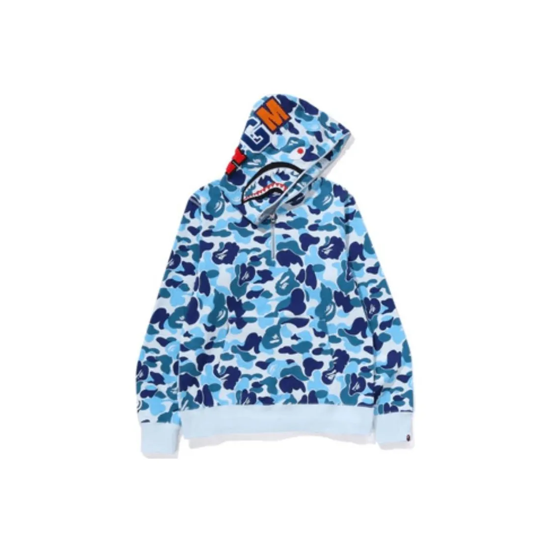 Bape Abc Camo Shark Half Zip Pullover Hoodie