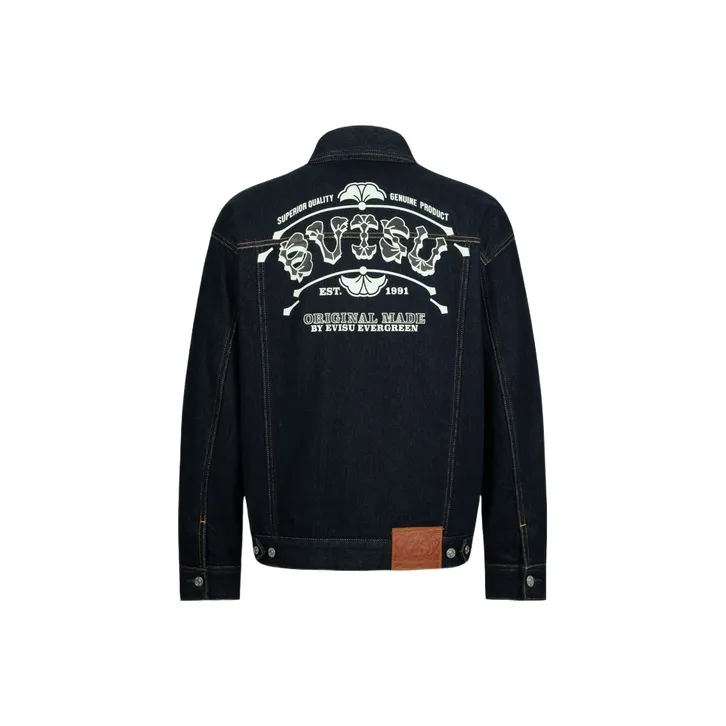 EVISU Denim Jackets Men's Denim Blue