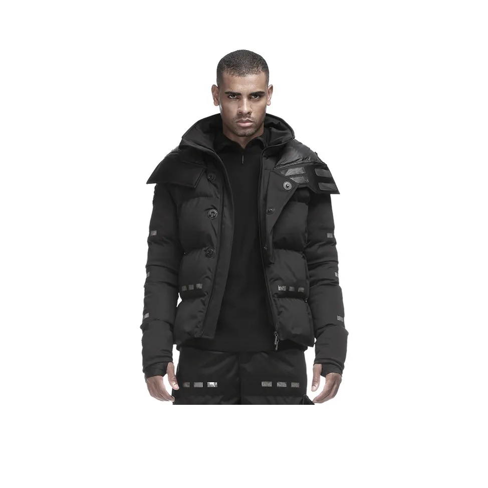NORVINCY Cropped Cycling Slim Fit With Hood Puffer Jacket Winter Unisex