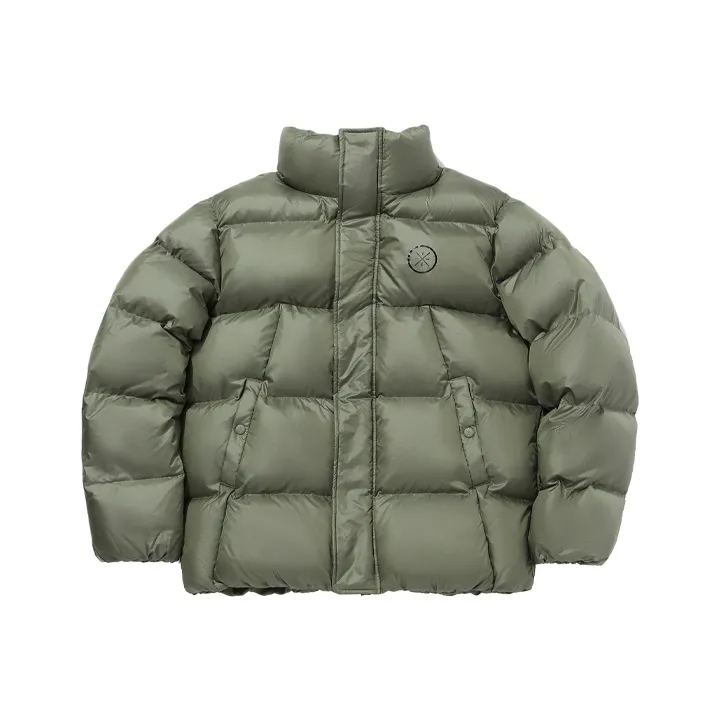 Лайнер Хлопковый пуховик Зимний Мужской Темно-зеленый Мох
