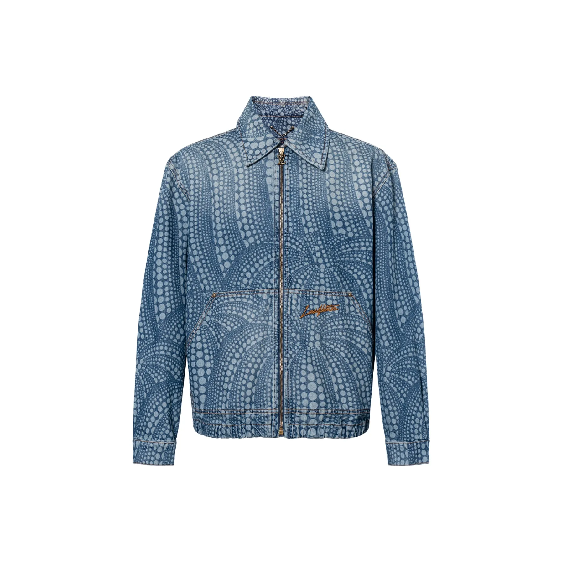 LOUIS VUITTON Pre Owned 2020s X Yk Dots print Denim Jacket