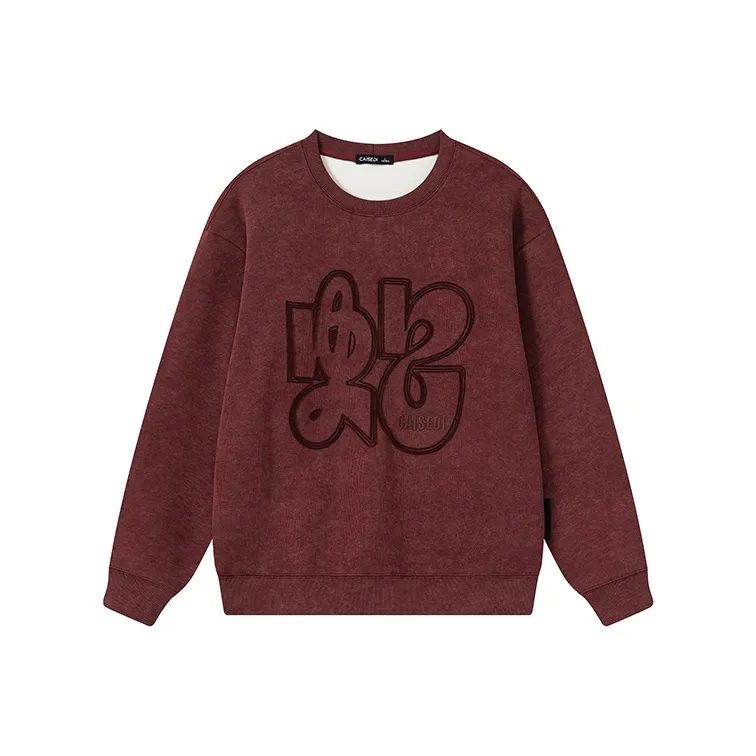 CAISEDI Sweatshirts Men's Red
