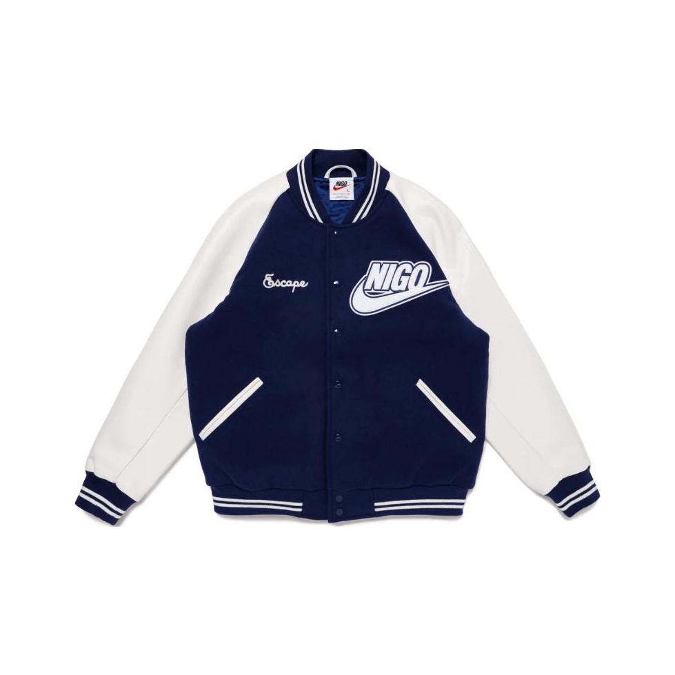 NIGO x Nike NRG Varsity Jacket Navy Green 2colors XS-2XL