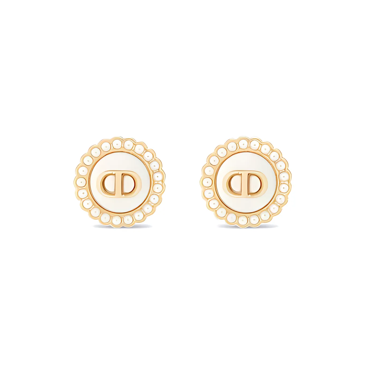 DIOR Stud Earrings Women's Gold