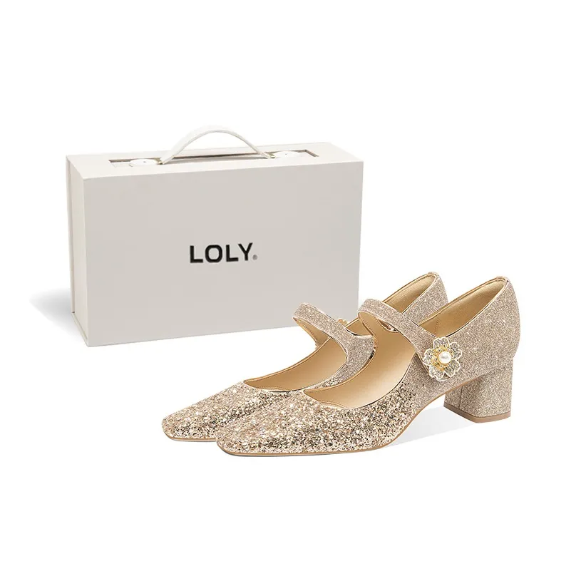 LOLY Mary Jane обувь Коробка Женская Золото