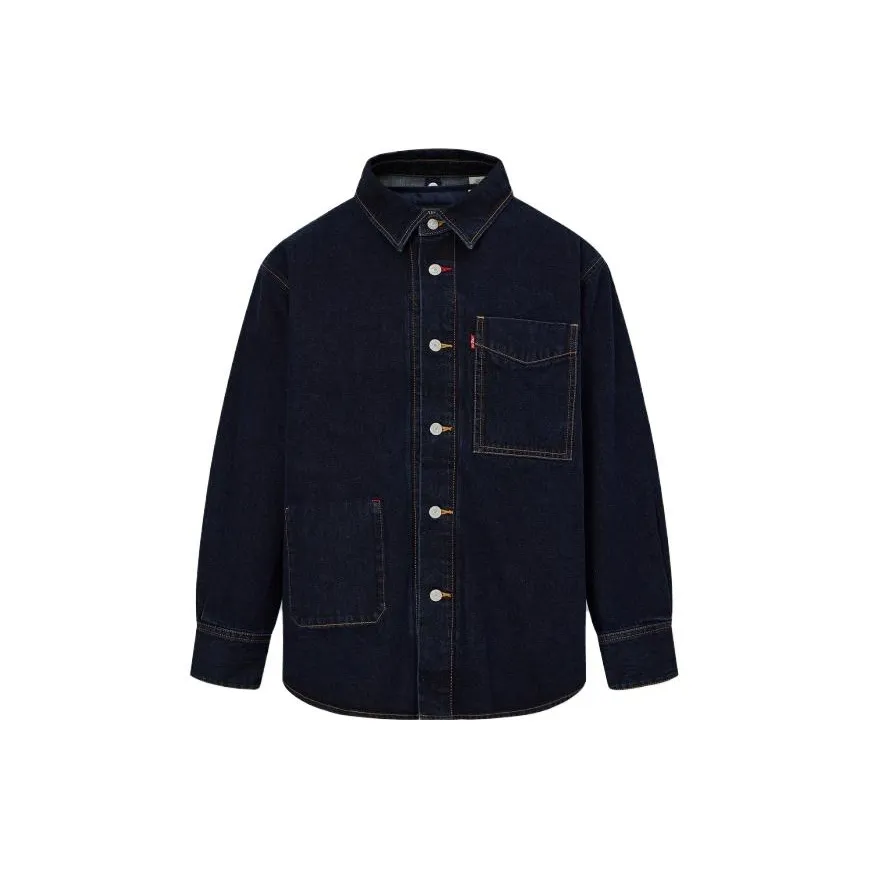 Levis Темно-синий Мужской Джинсовые куртки