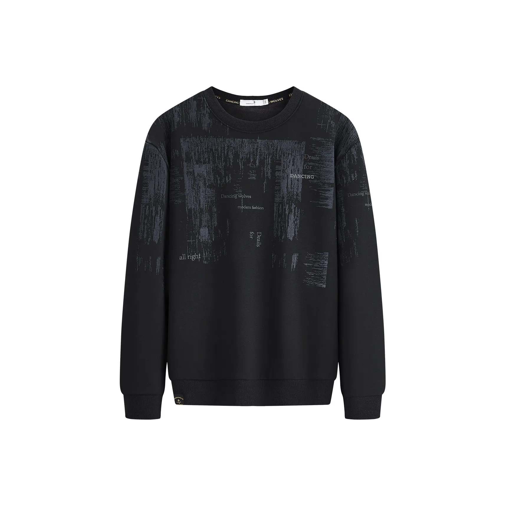 Dance with Wolves Толстовка Мужская Черная