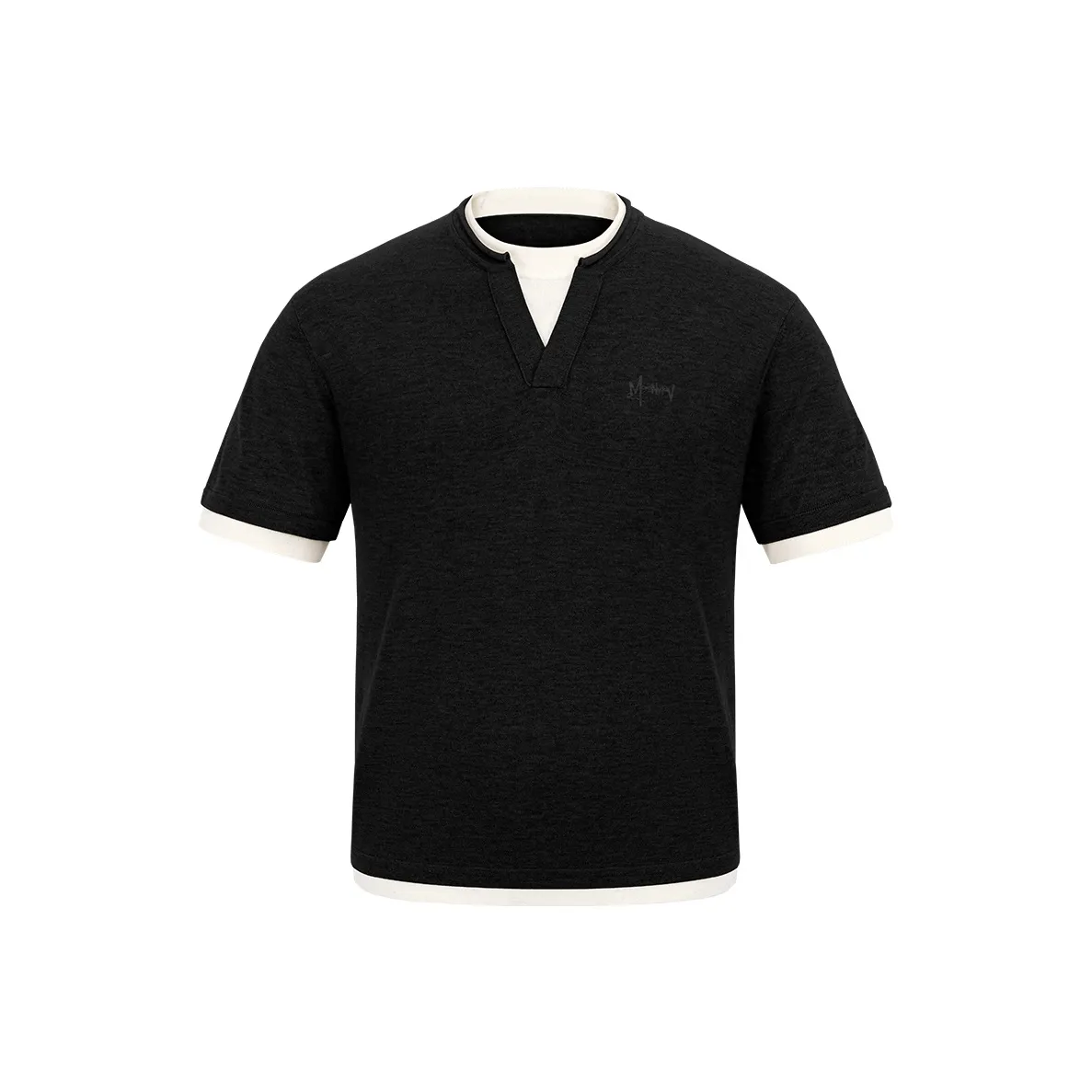 MOONWAV Трикотажная ткань Короткий рукав Т-рубашки Унисекс