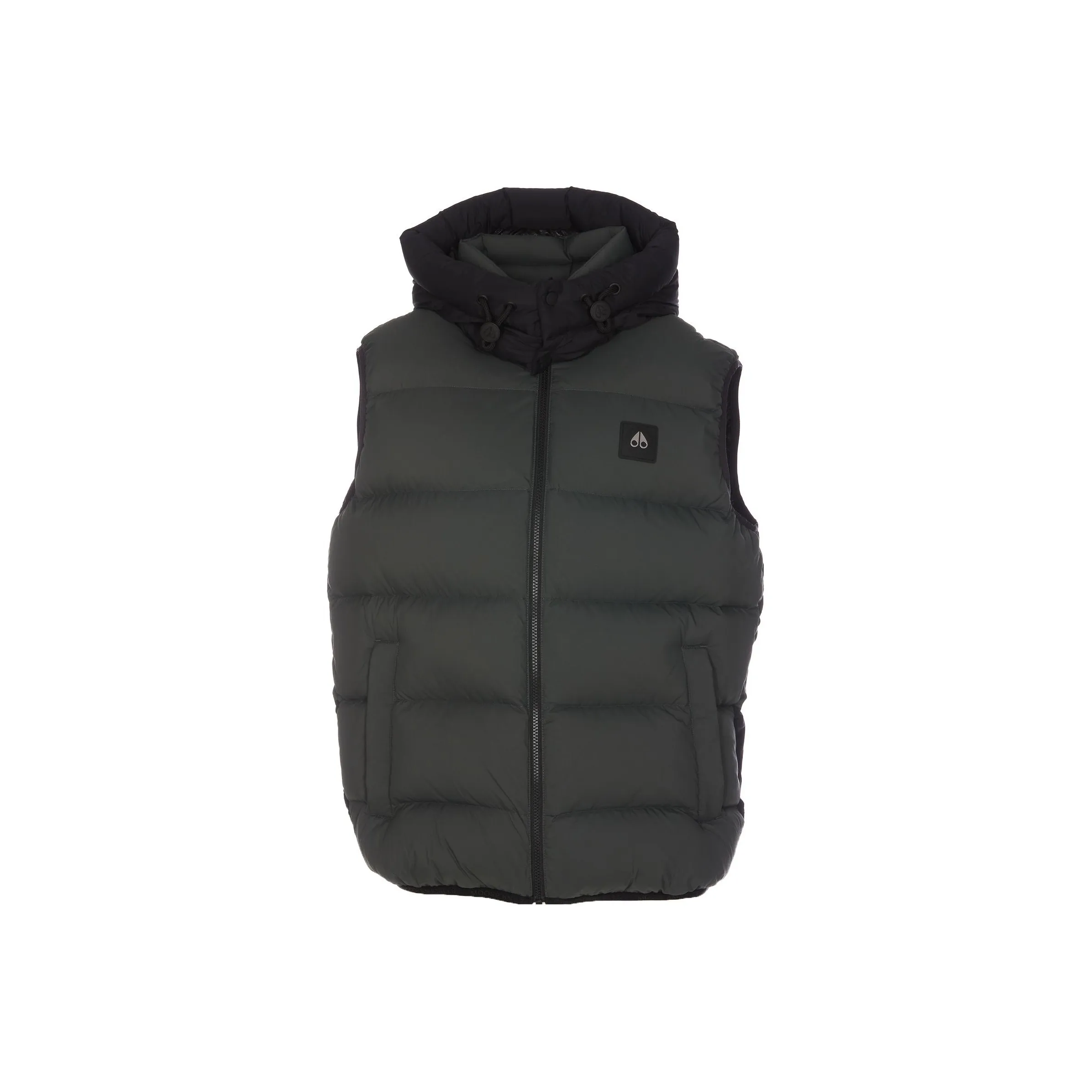 Moose Knuckles Bushwick Logo Patch Padded Down Gilet