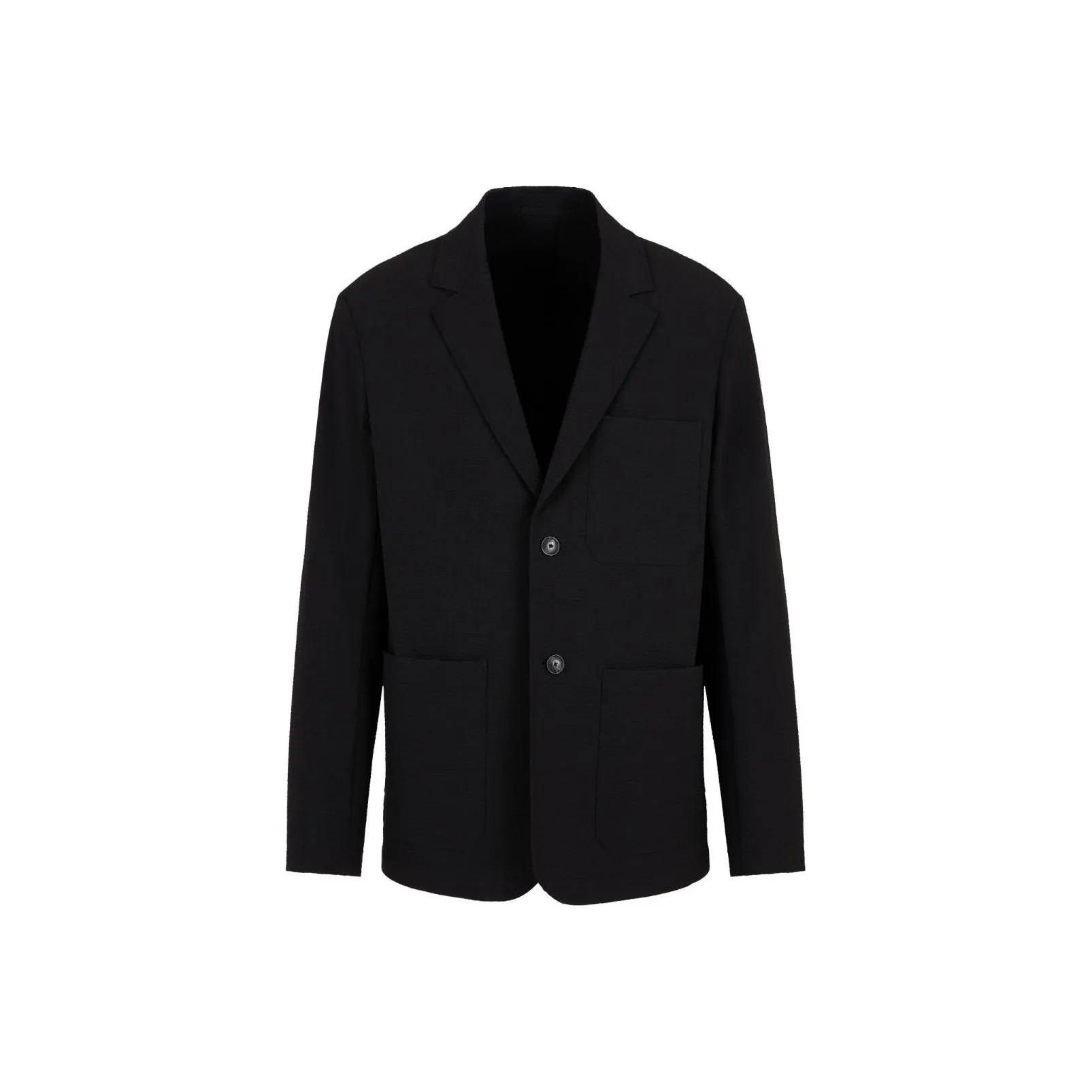 EMPORIO ARMANI Single breasted Jacket In Technical Seersucker Fabric