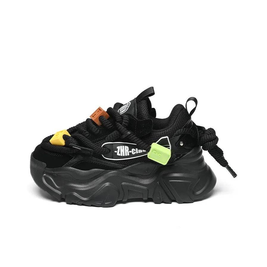 ZHR Звездное небо FlyFish Дышащий Легкий Увеличение Высоты Низкий Топ Кроссовки с Толстой Подошвой Унисекс