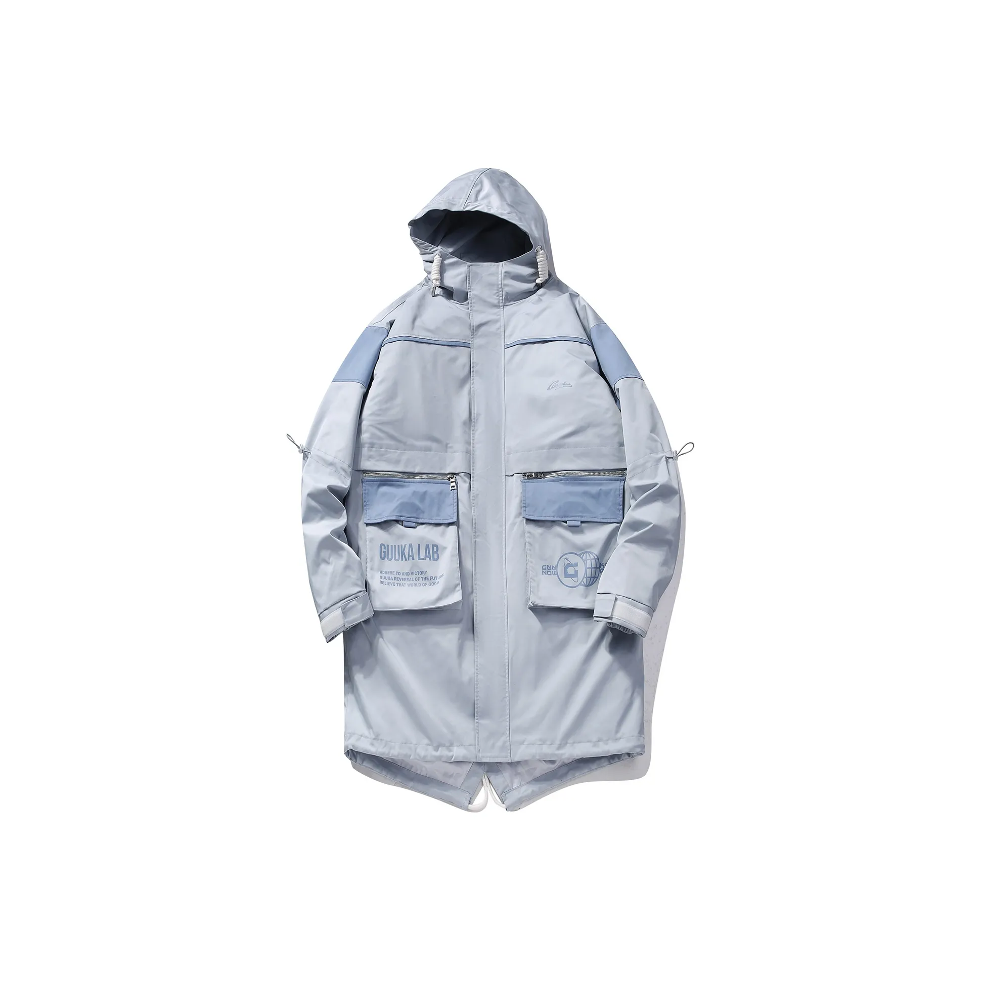 Guuka Хлопковый пуховик Мужской Пыльно-синий