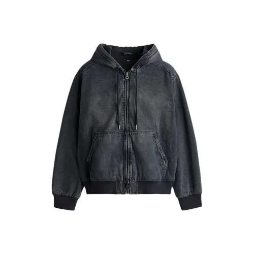 H&M Темно-синие джинсовые мужские куртки