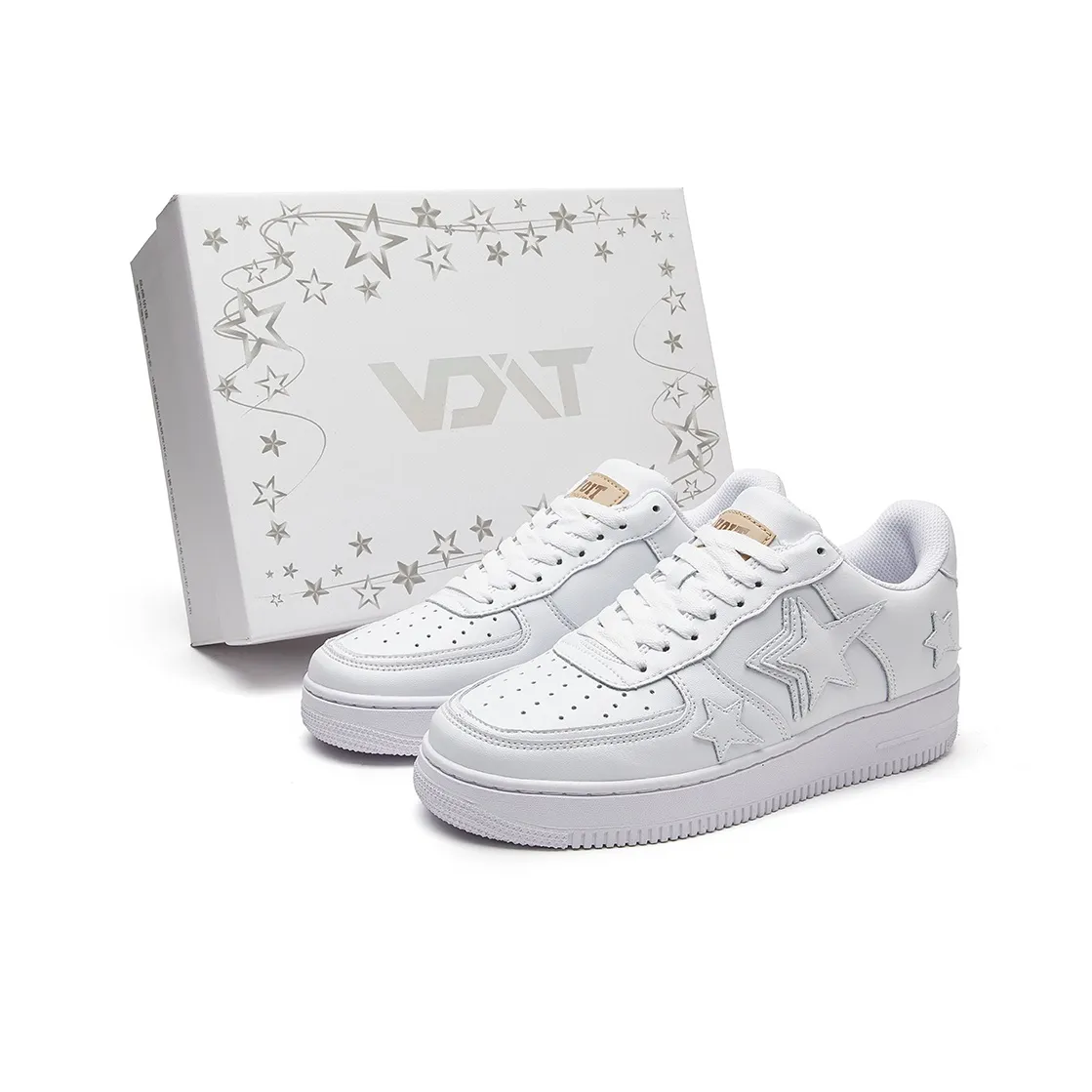 VOIT Покрытие Slip-Resistant и Abrasion-Resistant Низкие Кроссовки для Скейтбординга Унисекс Белые