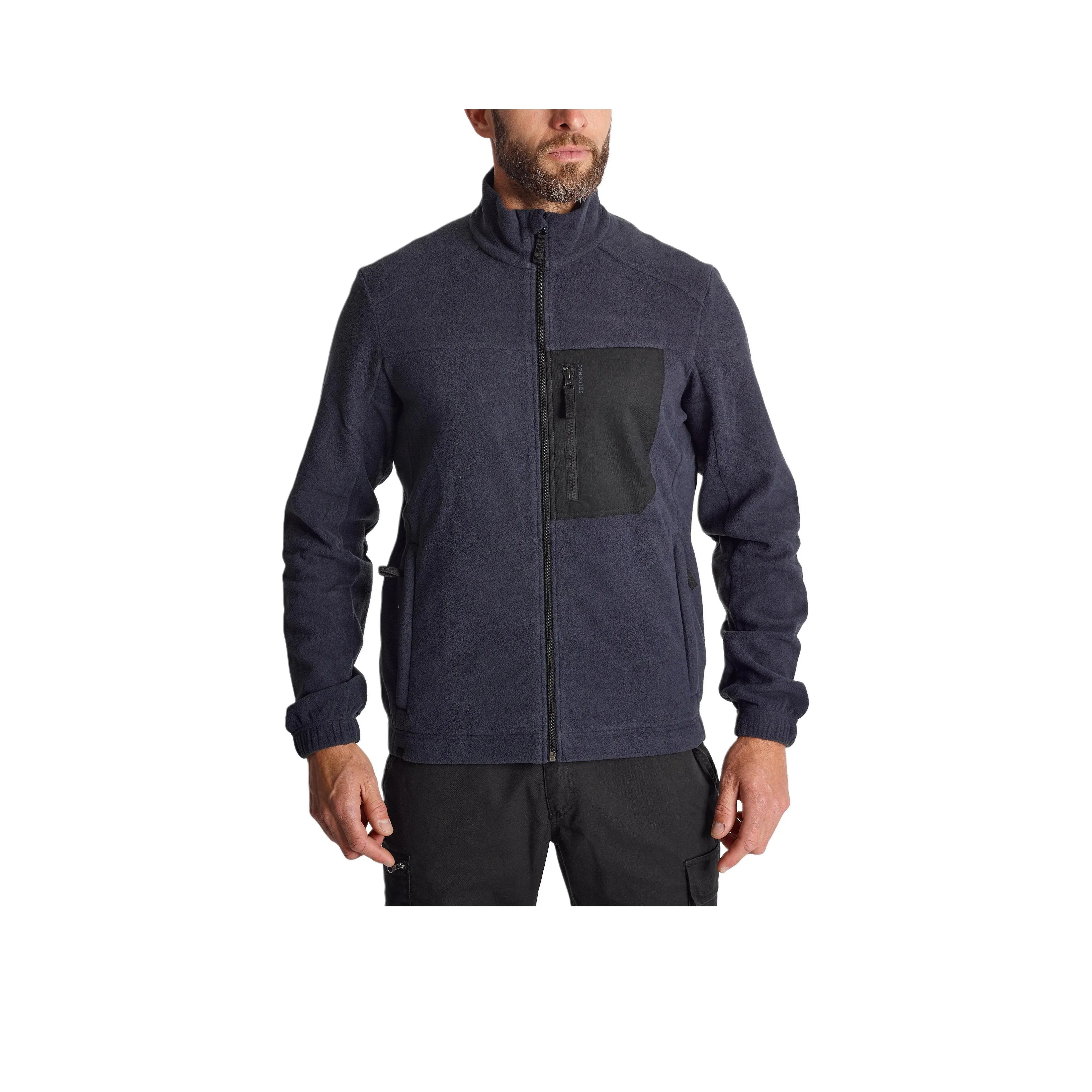 DECATHLON SOLOGNAC Fleece Одежда Мужская Темно-синий Черный