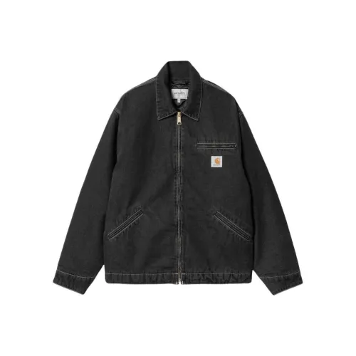 Carhartt WIP Collaboration Preppy Series Черный Stonewashed Мужские Джинсовые Куртки