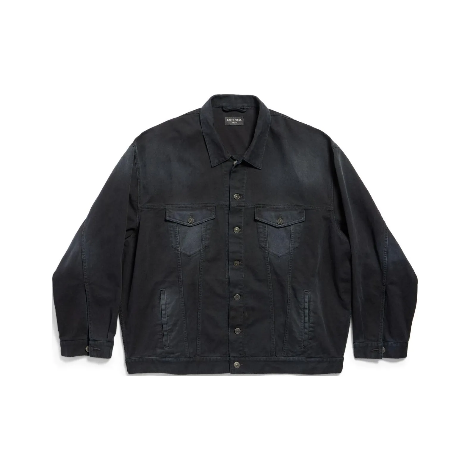 Balenciaga Oversized Button Up Denim Jacket