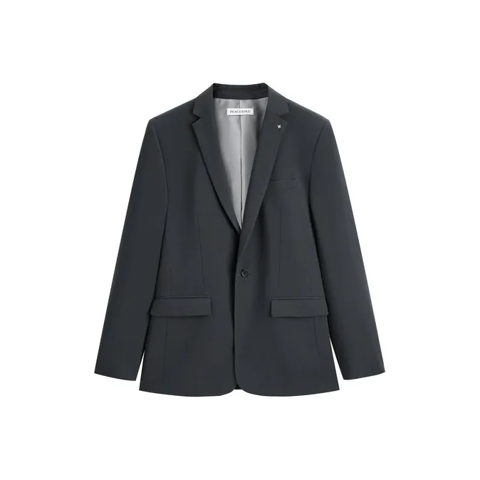 PEACEBIRD MEN Серый Синий 1 Slim Fit Мужской Деловой Костюм