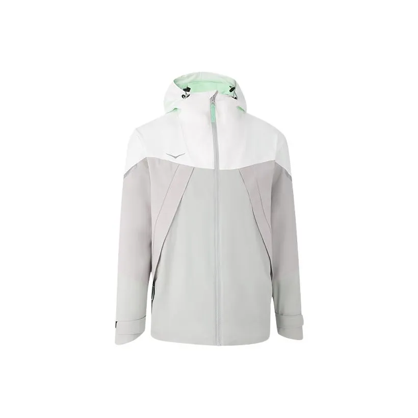 HOKA ONE ONE Windbreaker Jacket Men's White/Gray Green