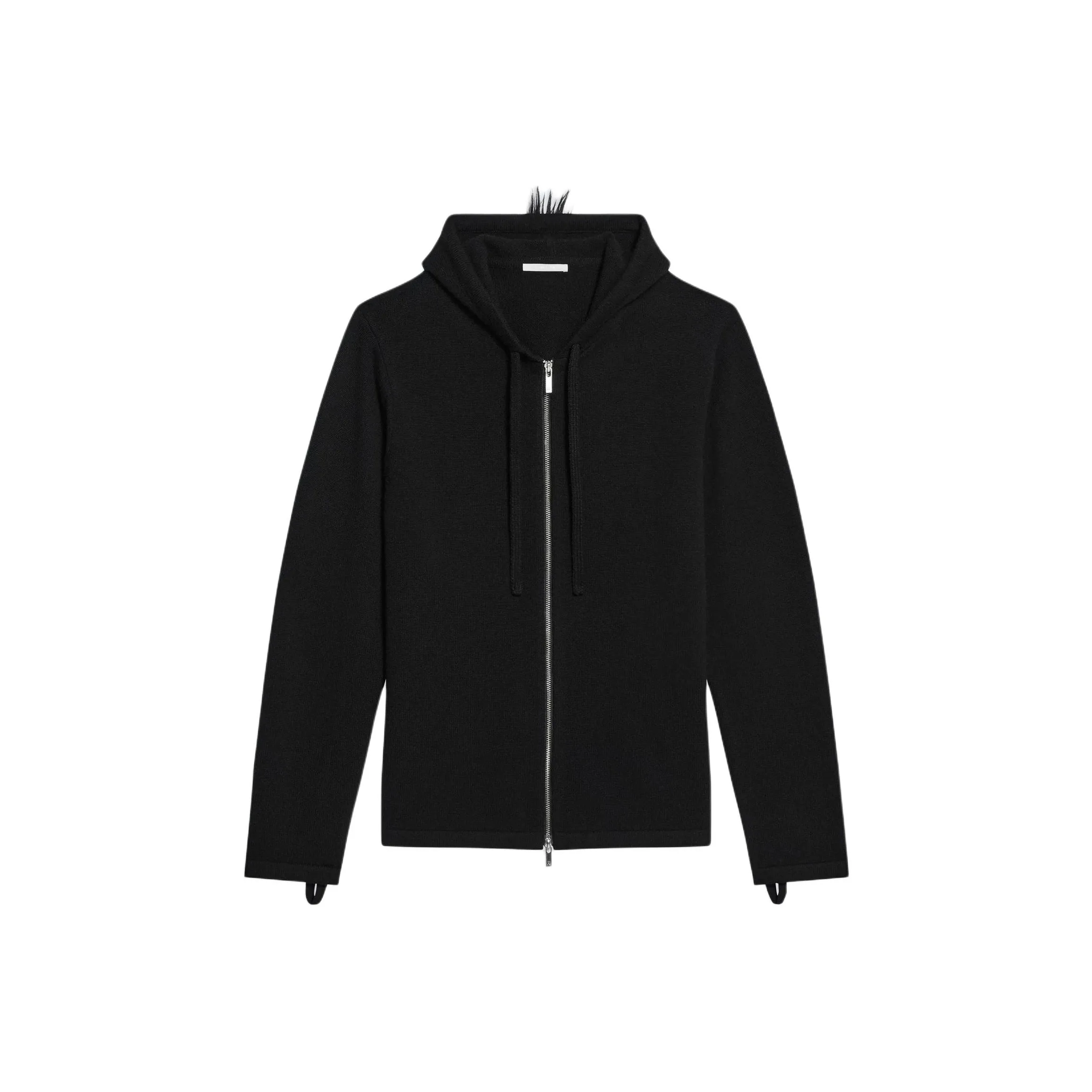 Helmut Lang Cashmere Mohawk Zip Hoodie