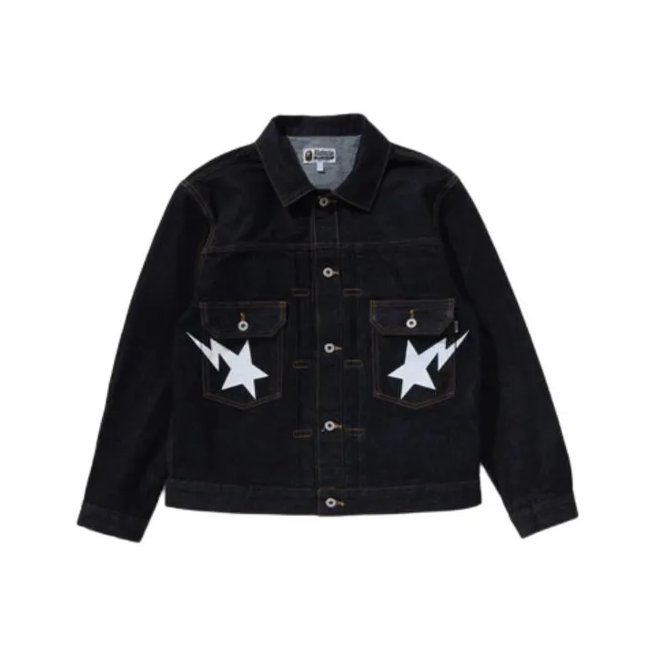 A BATHING APE Denim Jacket Men's Blue