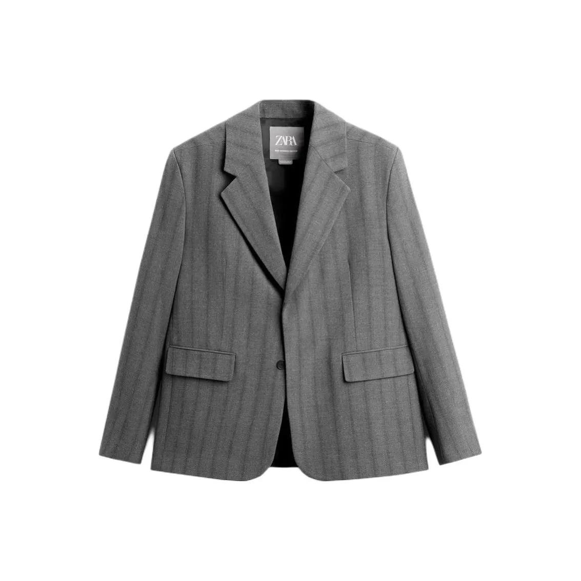 ZARA Бизнес-костюм мужской угольно-серый