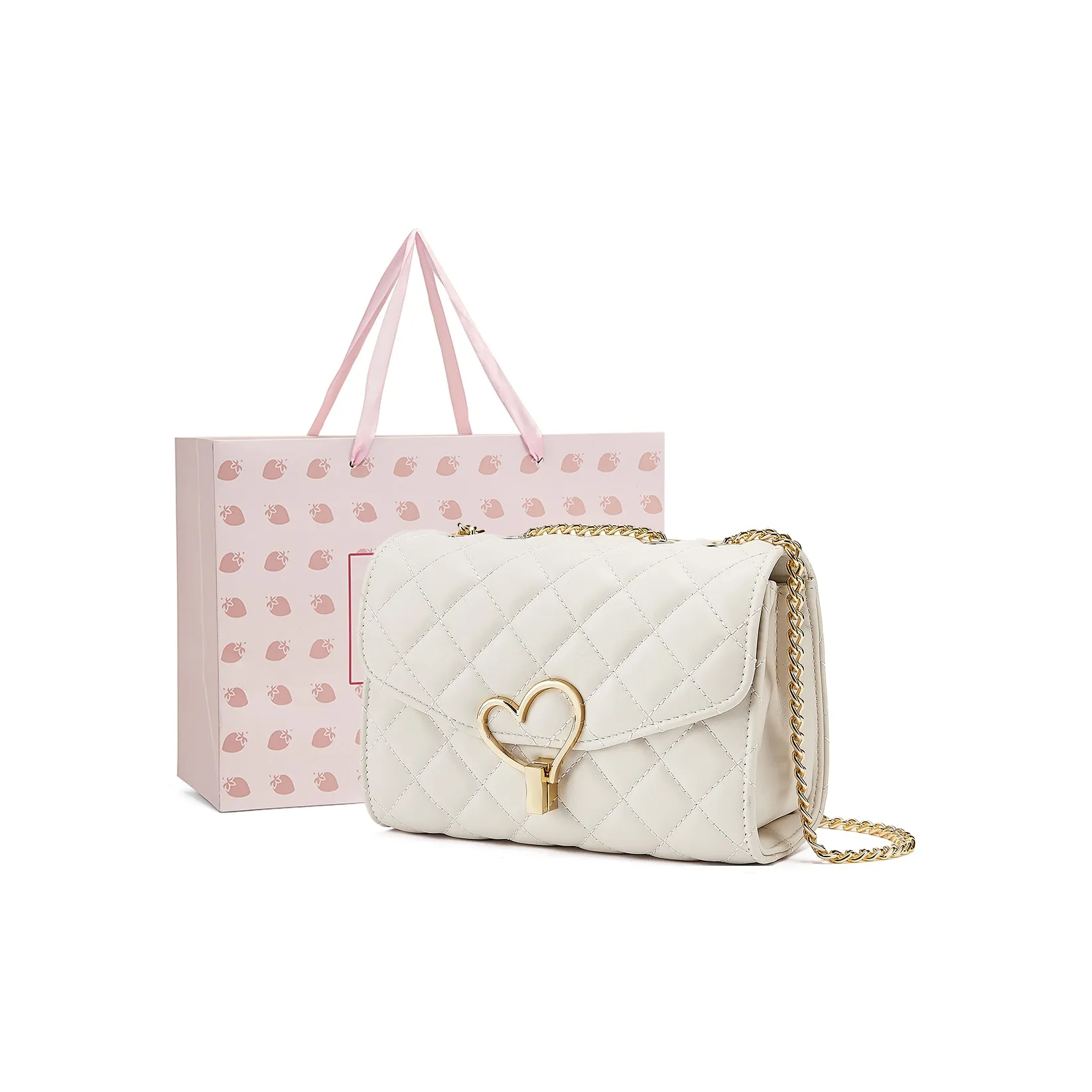 CORALDAISY Сумка через плечо из синтетической кожи Женская Обсидиан Черный Полумесяц Белый