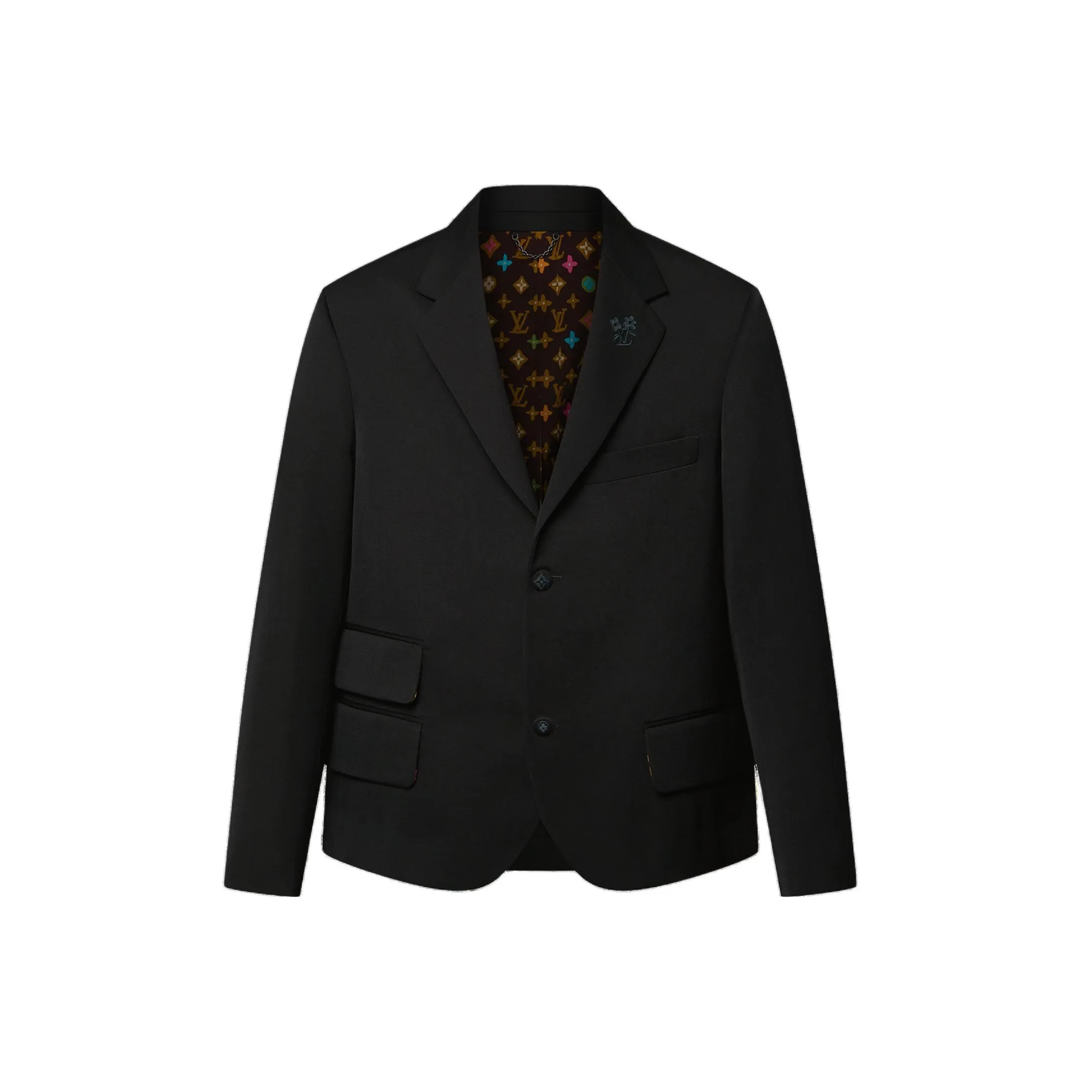 LOUIS VUITTON Embroidered Signature Wool Tailored Jacket