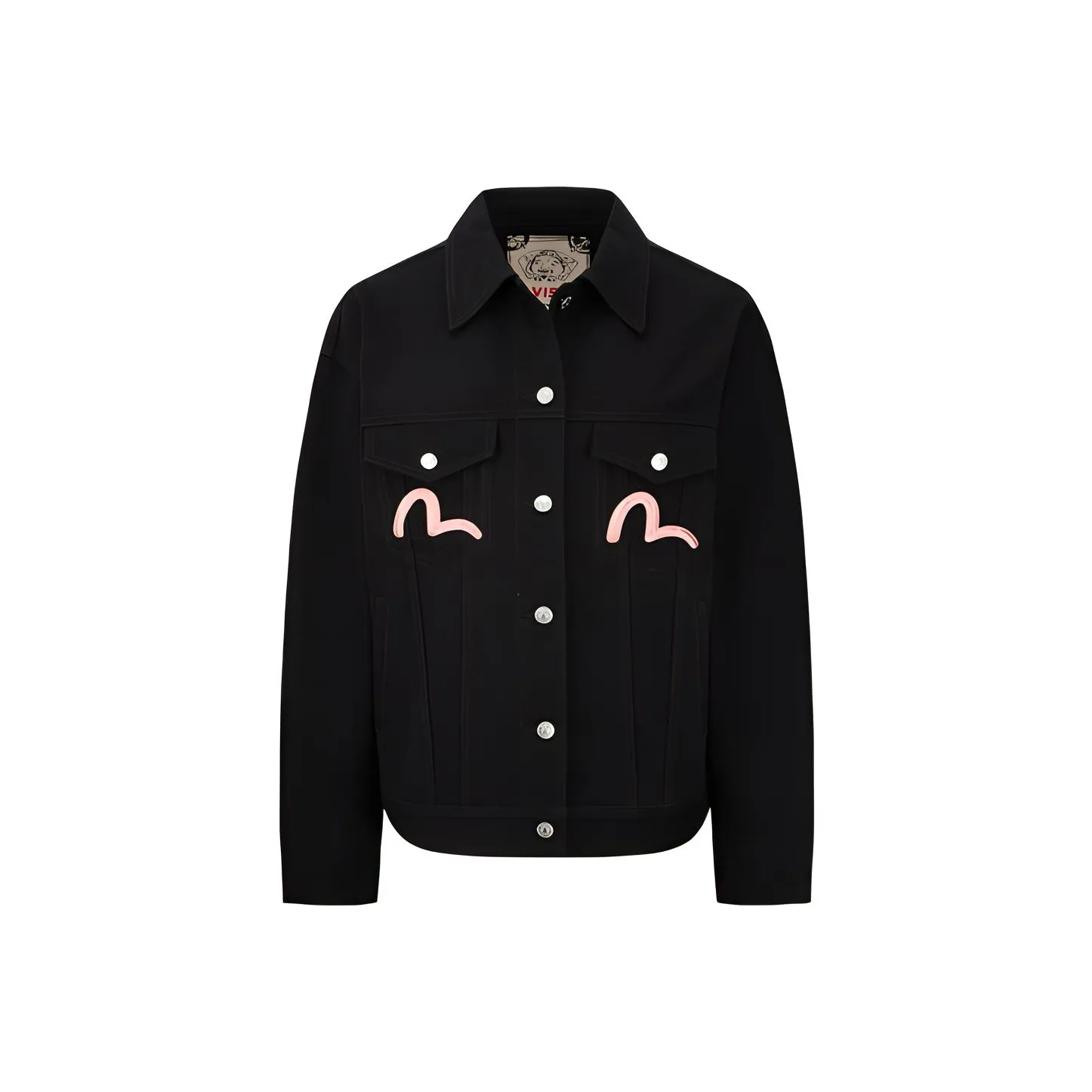 EVISU Denim Jacket Unisex Black EVISU Деним Куртка Унисекс Черный