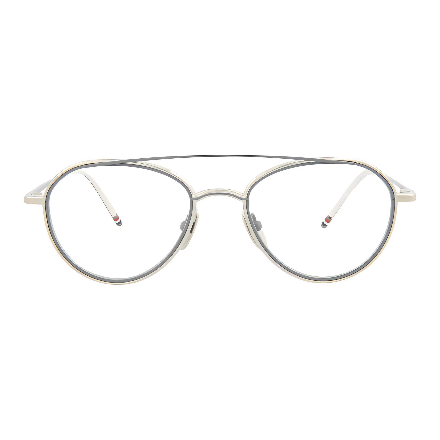 THOM BROWNE· Металл Aviator Оправы для очков Унисекс Серебряный