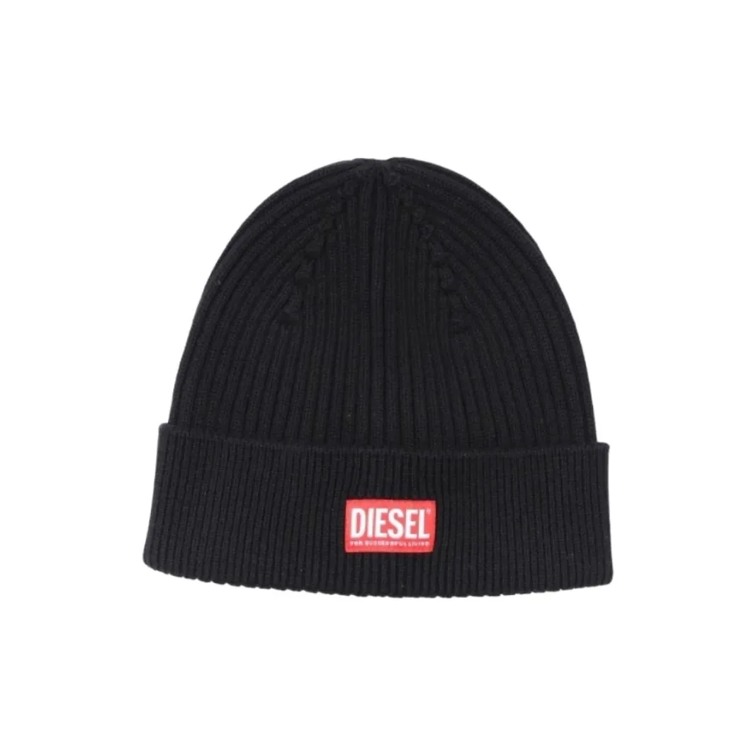 DIESEL Шерсть Хлопок Шапки-бини Мужской Черный