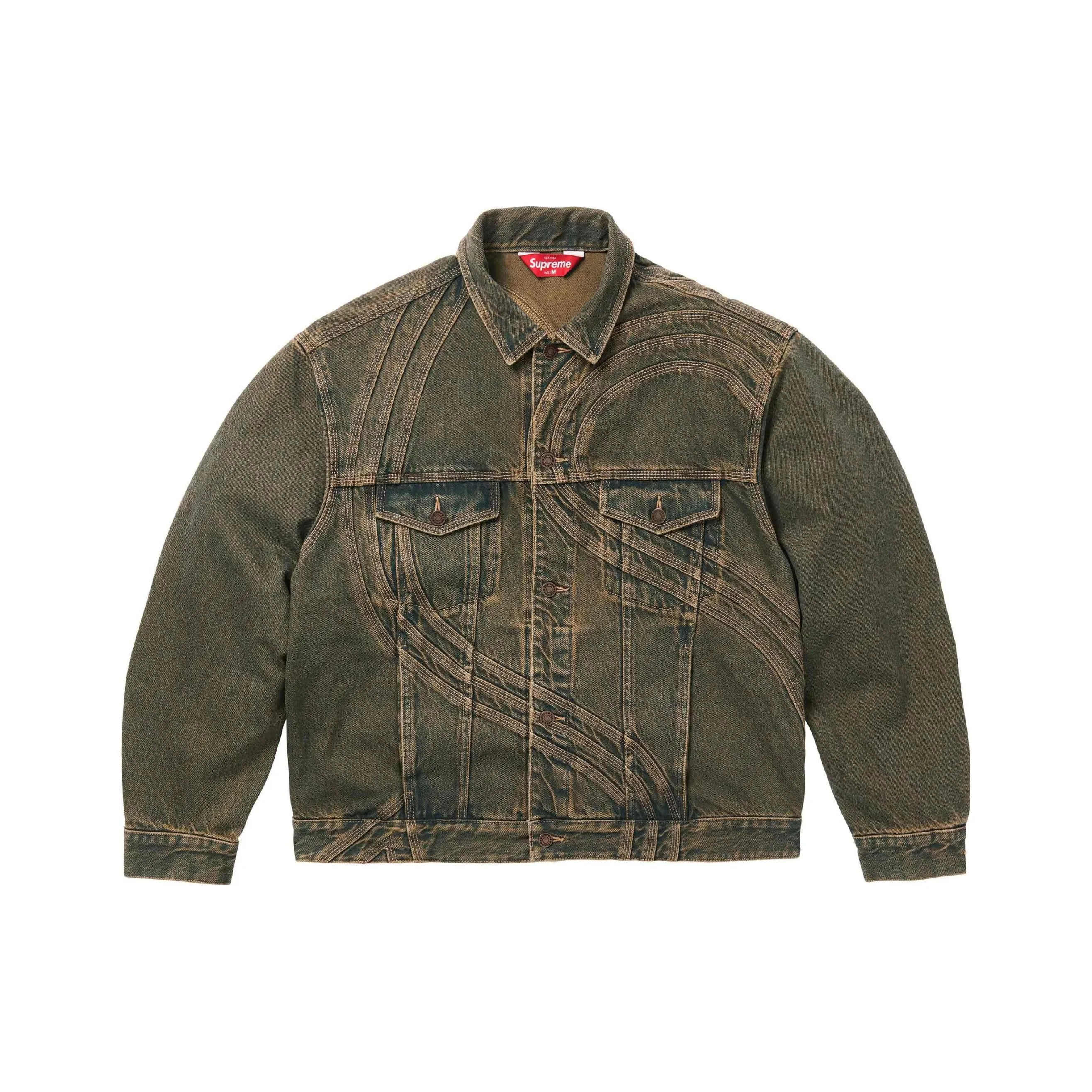 Supreme S Logo Denim Trucker Jacket