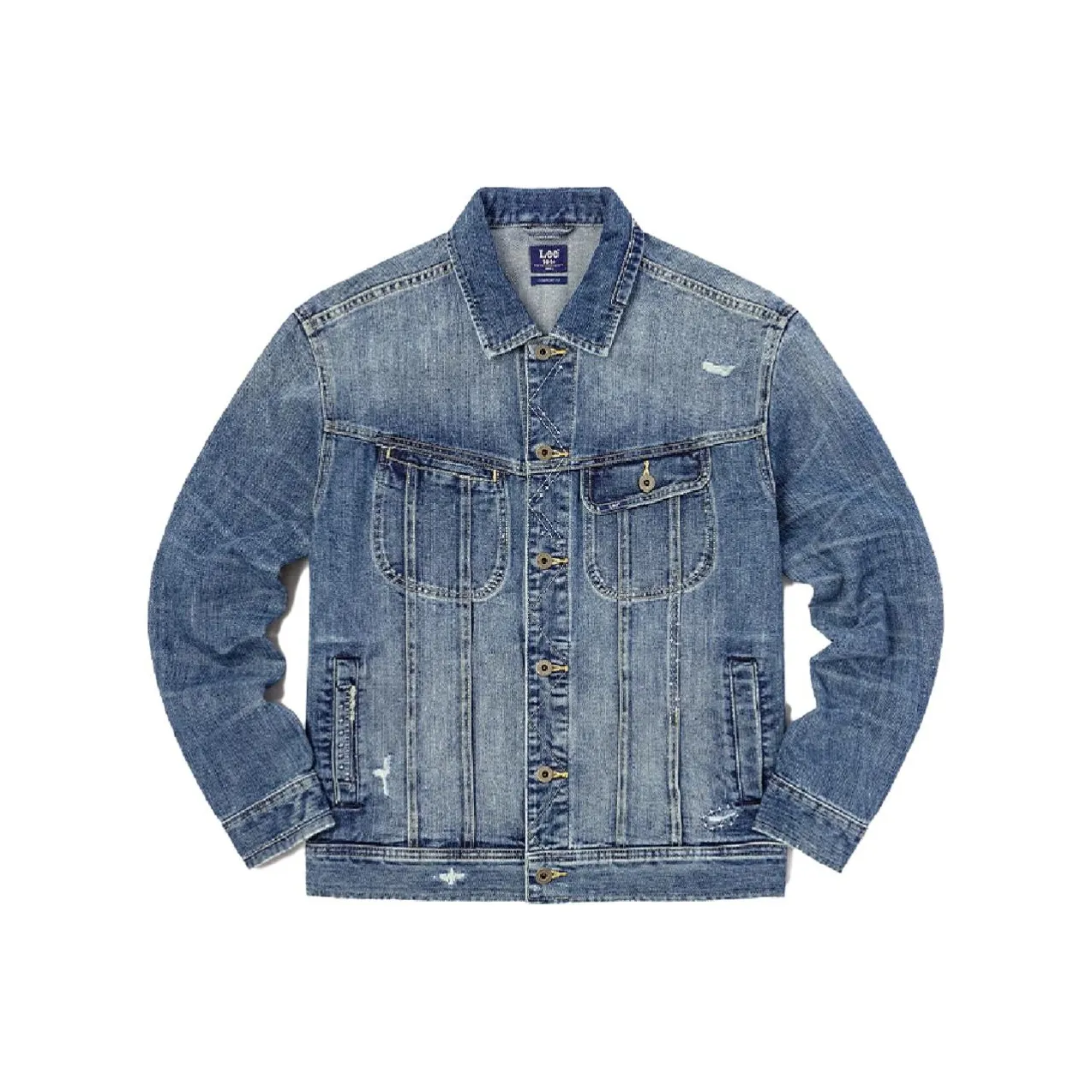 Lee совместный бренд модель Синий Мужской Джинсовые куртки