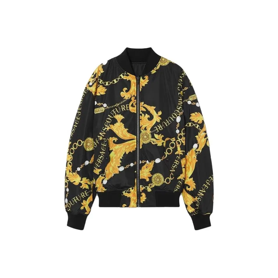 VERSACE Куртки и Пальто Мужской Черный Золото