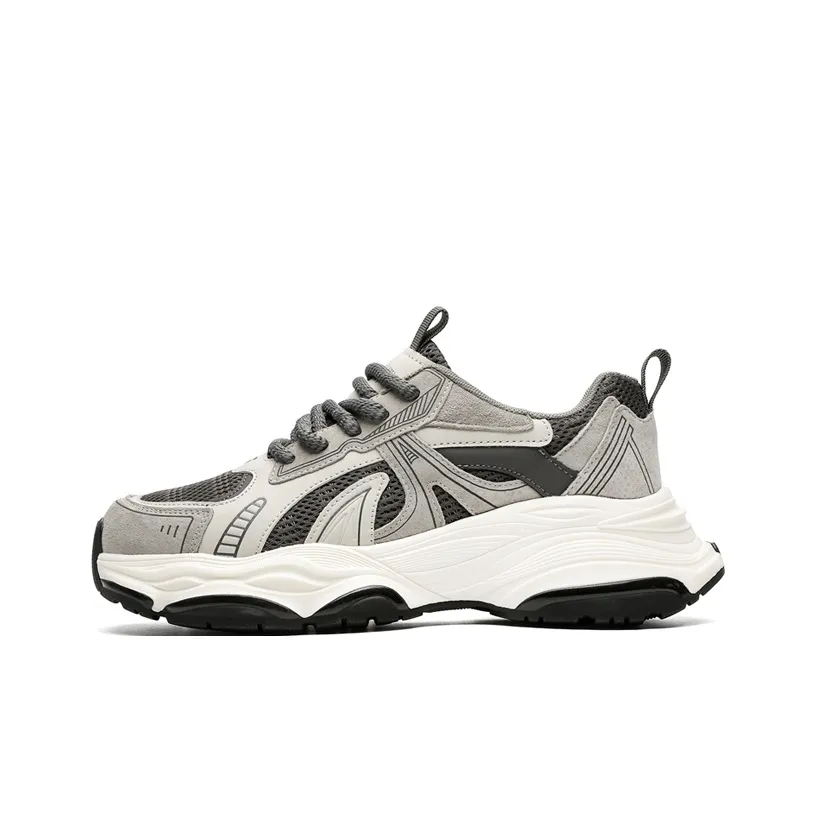 KYMOOU Shock Absorbers Slip Resistant Abrasion Resistant Low Top Chunky Sneakers Men's