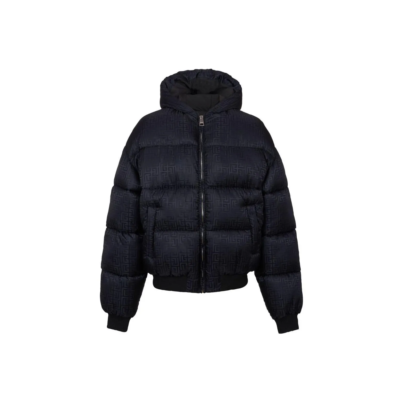 BALMAIN Pb Monogram Hooded Down Jacket