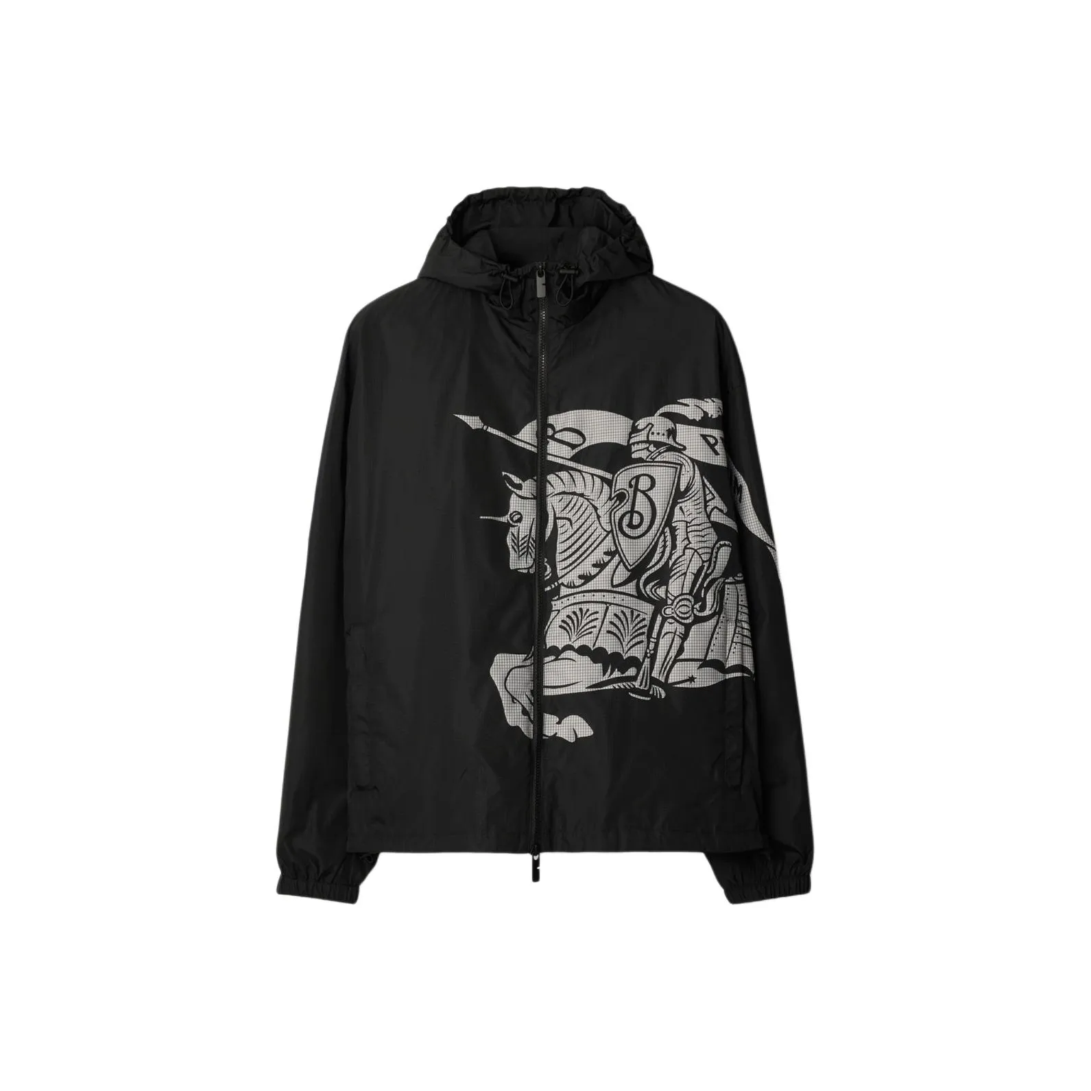 Burberry Ekd Lightweight Hooded Zip Up Jacket