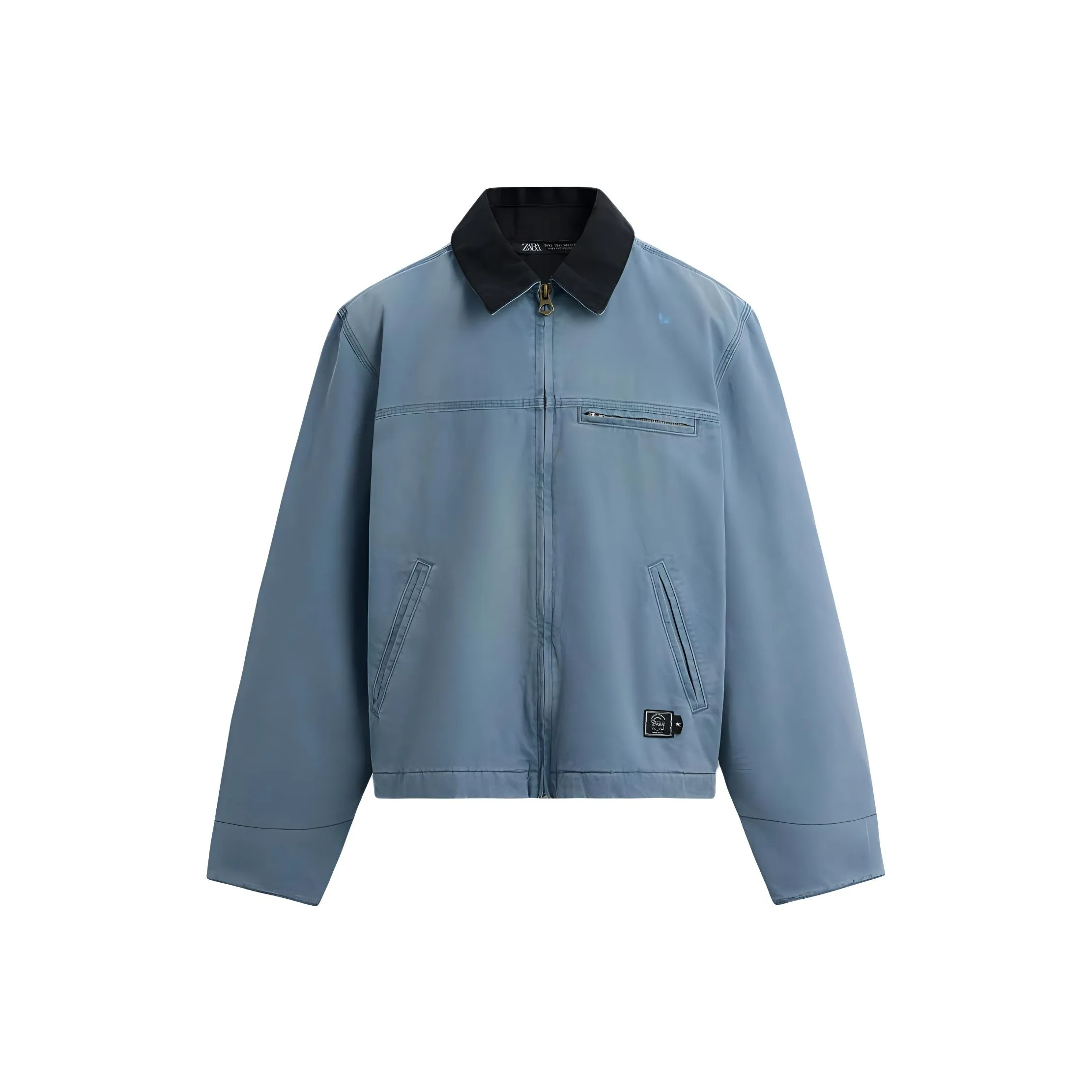 ZARA Куртки и Пальто Мужской Синий Черный