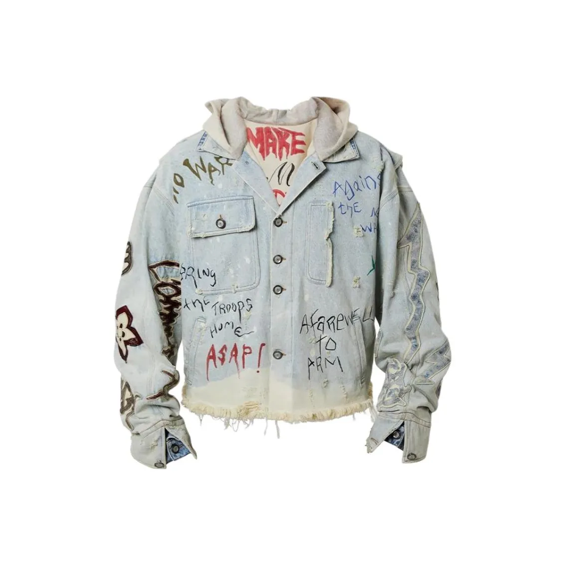 GLACIERBOY Denim Jacket Men
s Light Blue
